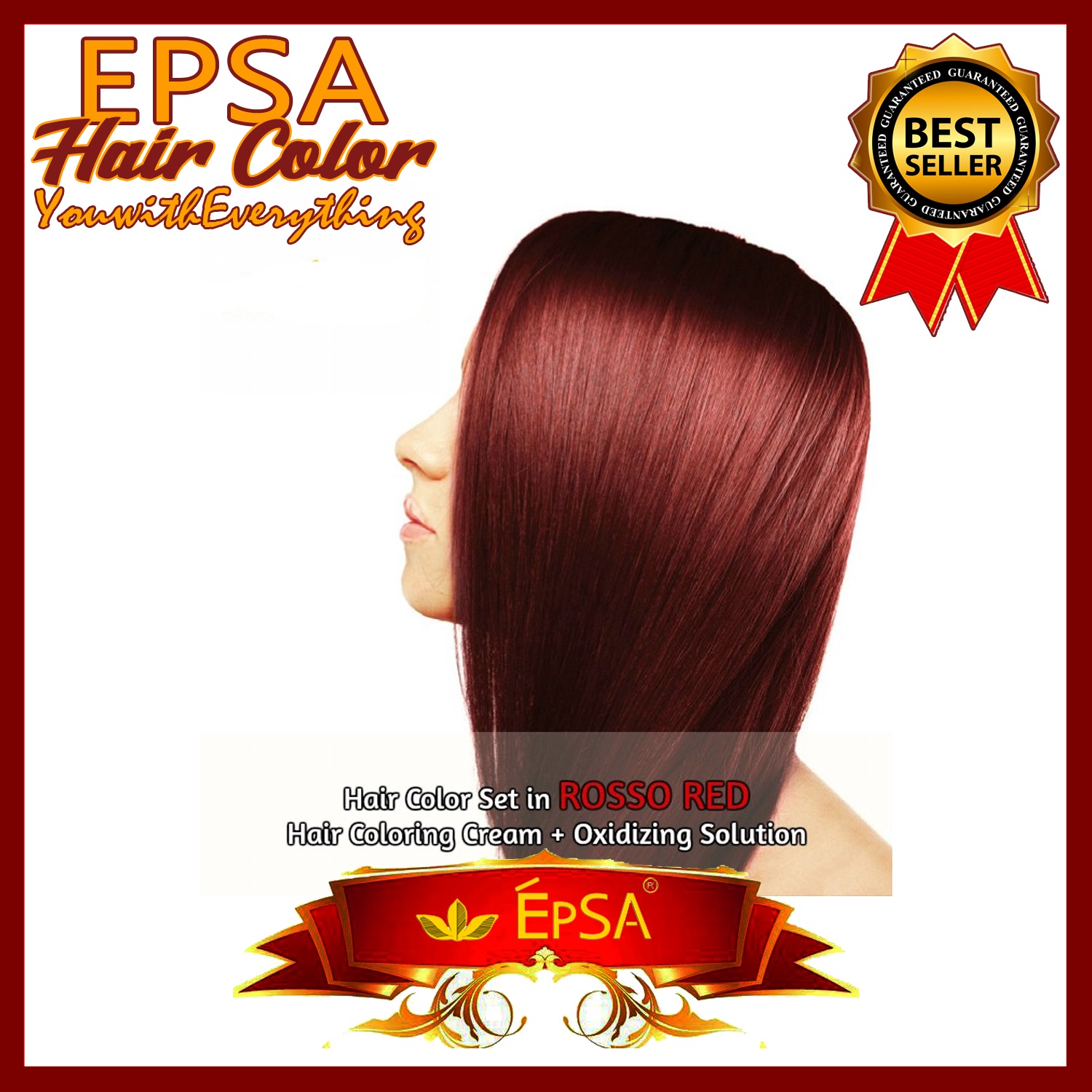 Authentic EpSA Rosso Red Hair Color Set 8/45 | Lazada PH