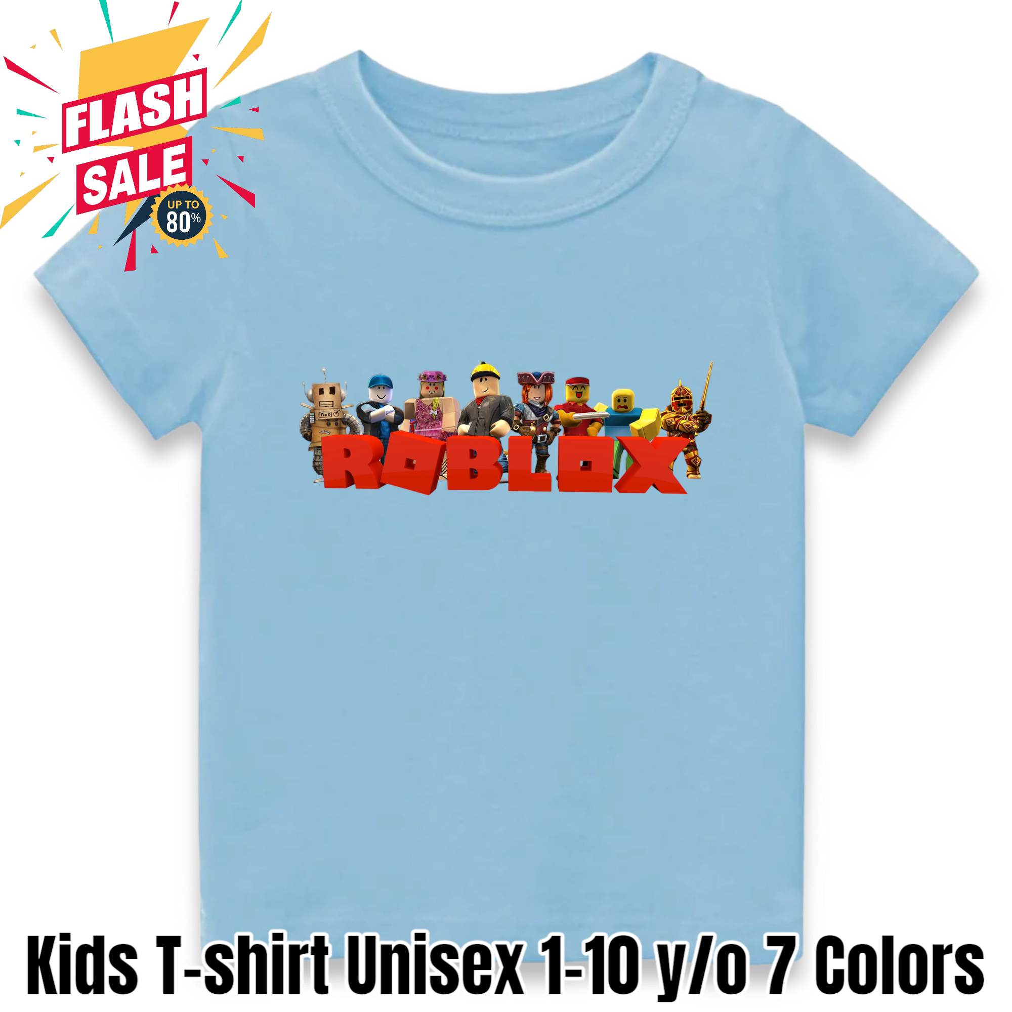 Thombase Children Roblox T-Shirt Kids' Games Family Gaming Team Tee Shirt  Breathable Cotton Top for Girls Boys Teens (120(4-5 Years), blue2) :  : Clothing, Shoes & Accessories