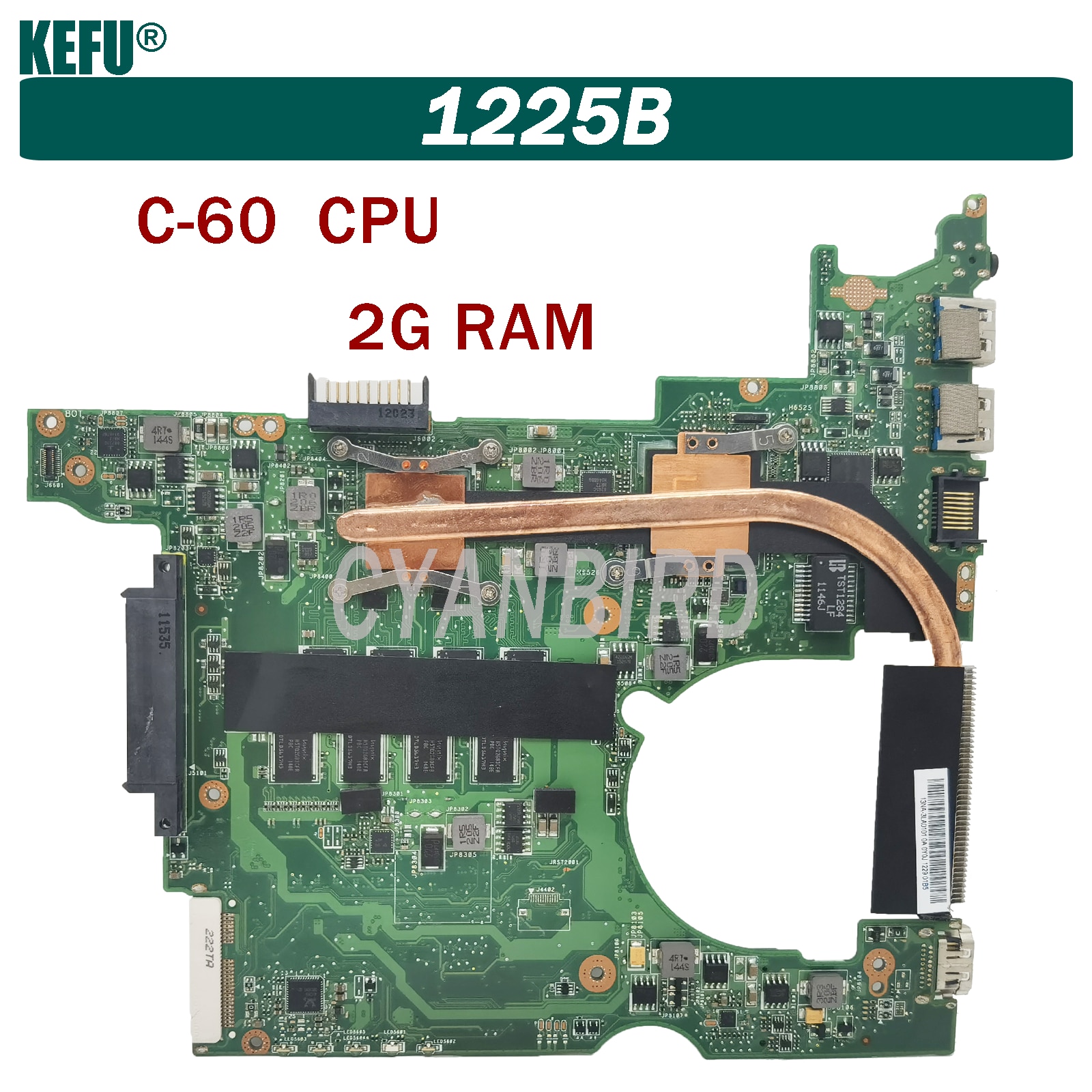 For Asus Eee PC X101CH Motherboard 60-OA3PMB2001-G01 Intel N2600 1GB Rev 2.3 