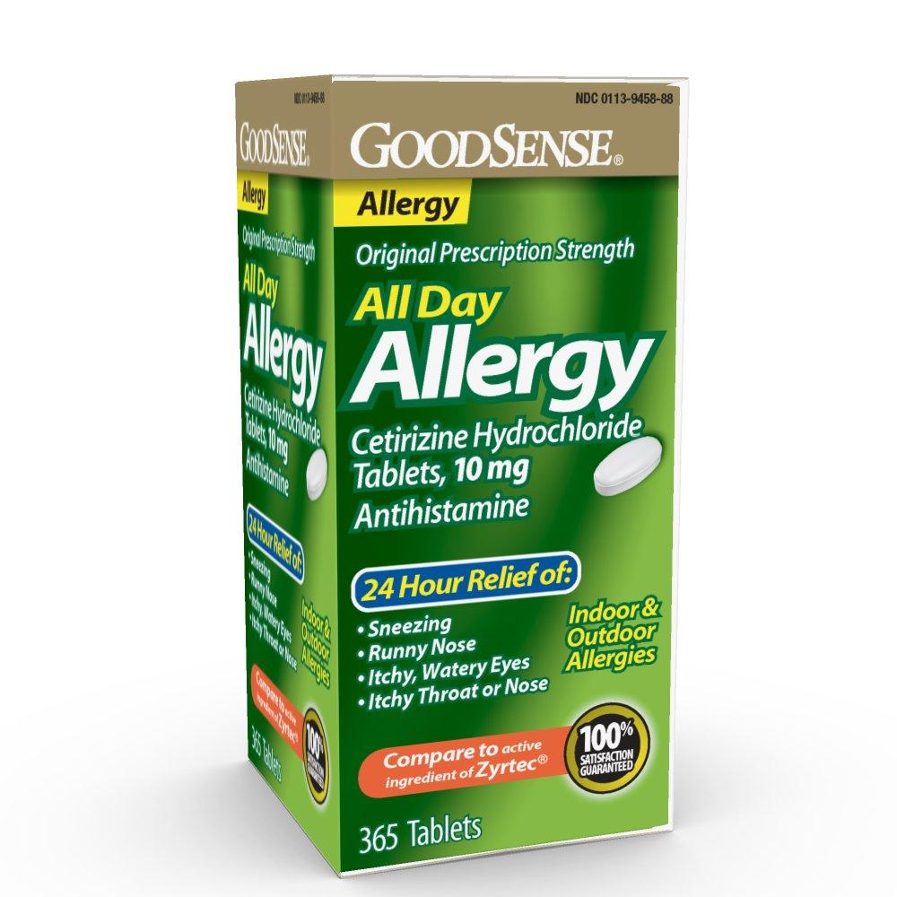 EXPIRY 1/2023 GoodSense All Day Allergy, Cetirizine HCl Tablets 10 mg