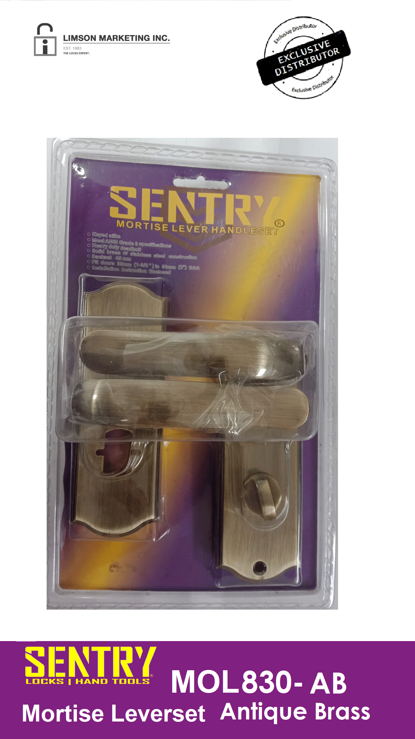 Sentry MOL Mortise Leverset Small Handleset Lazada PH