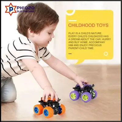 Hot Mini Four-wheel Drive Inertia Rotatable Off-road Toy Car Kid Power Friction Off-Road Vehicle Model Toy For Kid Birthday Gift