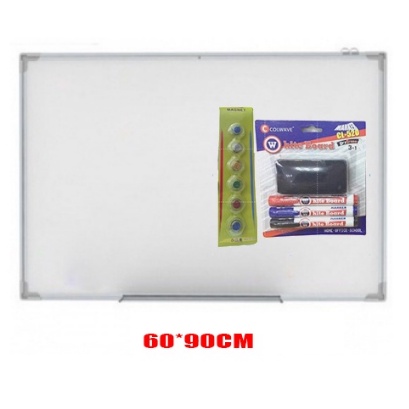 ☂6090White Board Stationary 2 Sided Magnetic Aluminum Magnetic