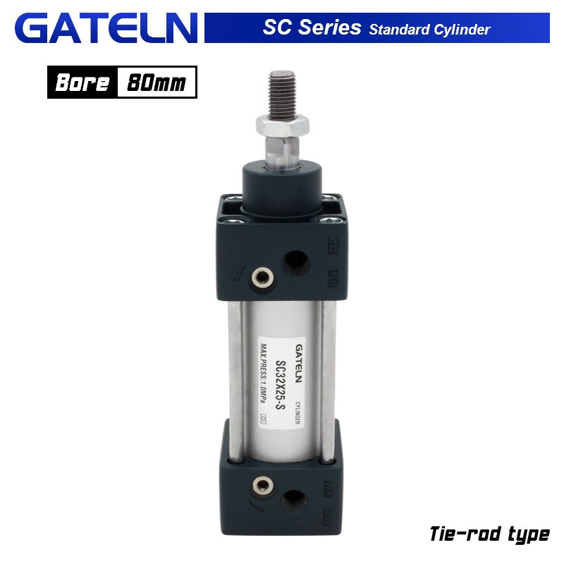 Standard Air Cylinders 80mm Bore Double Acting Pneumatic Cylinder