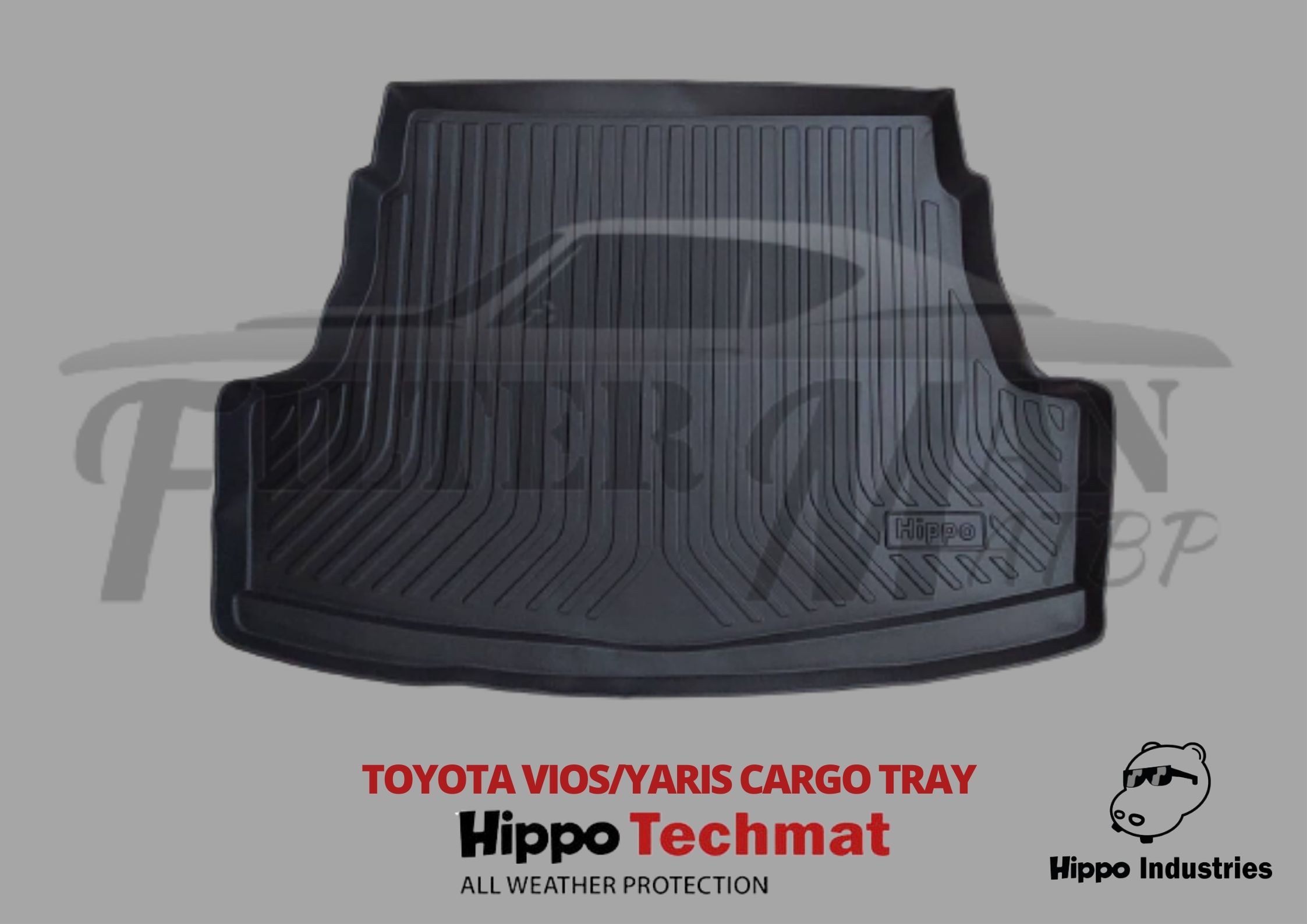 TOYOTA VIOS 2013-2023 Hippo Techmat Pro Cargo Trunk Tray V1 | Lazada PH