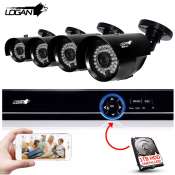Logan Night Vision CCTV System with 4 Metal Bullet Cameras
