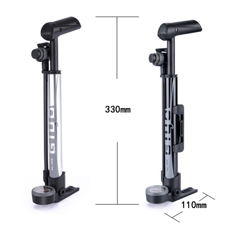 GIYO 120Psi Bicycle Pump Presta Schrader 2 in 1 Valve Floor Standing