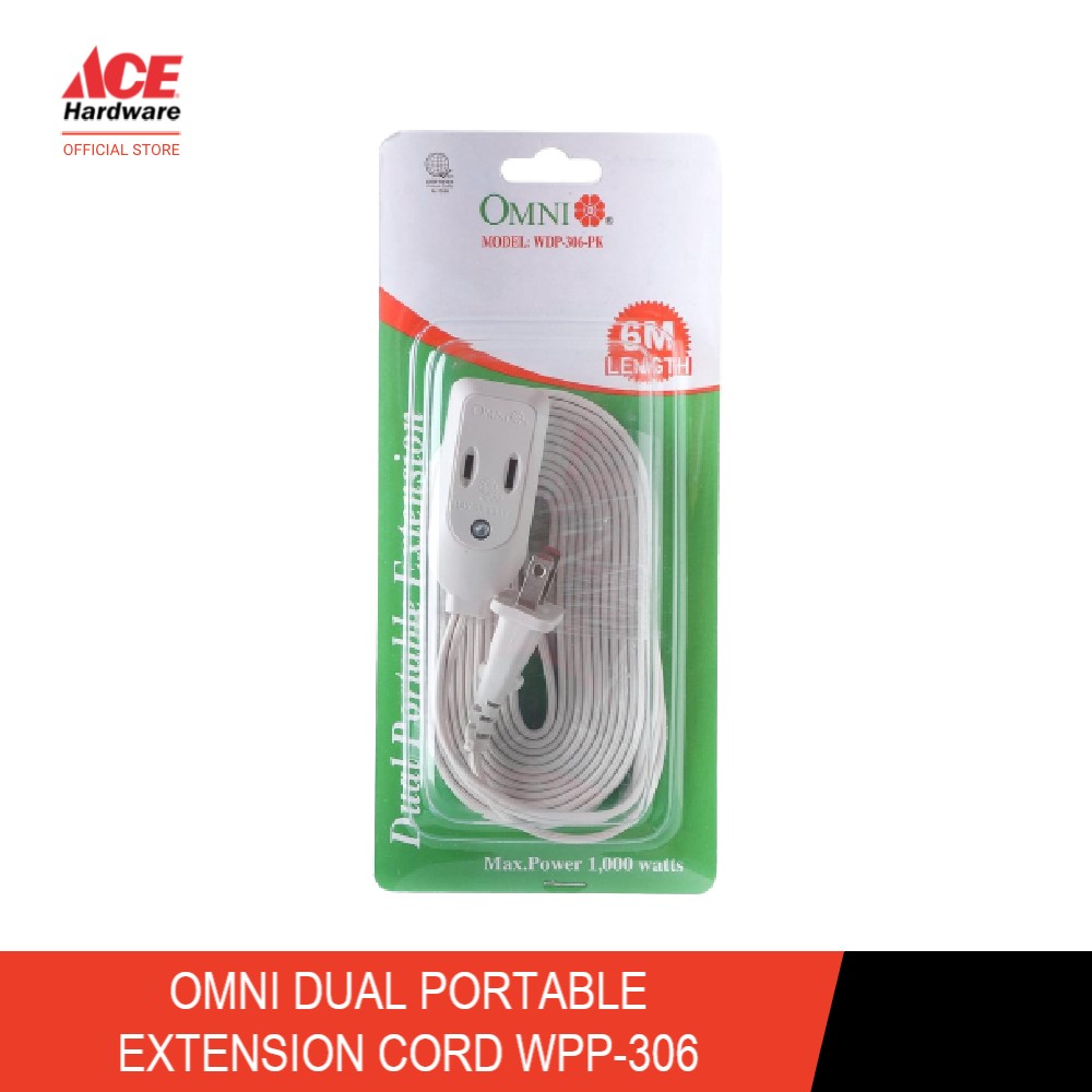 Omni Dual Portable Extension Cord WPP306 Lazada PH