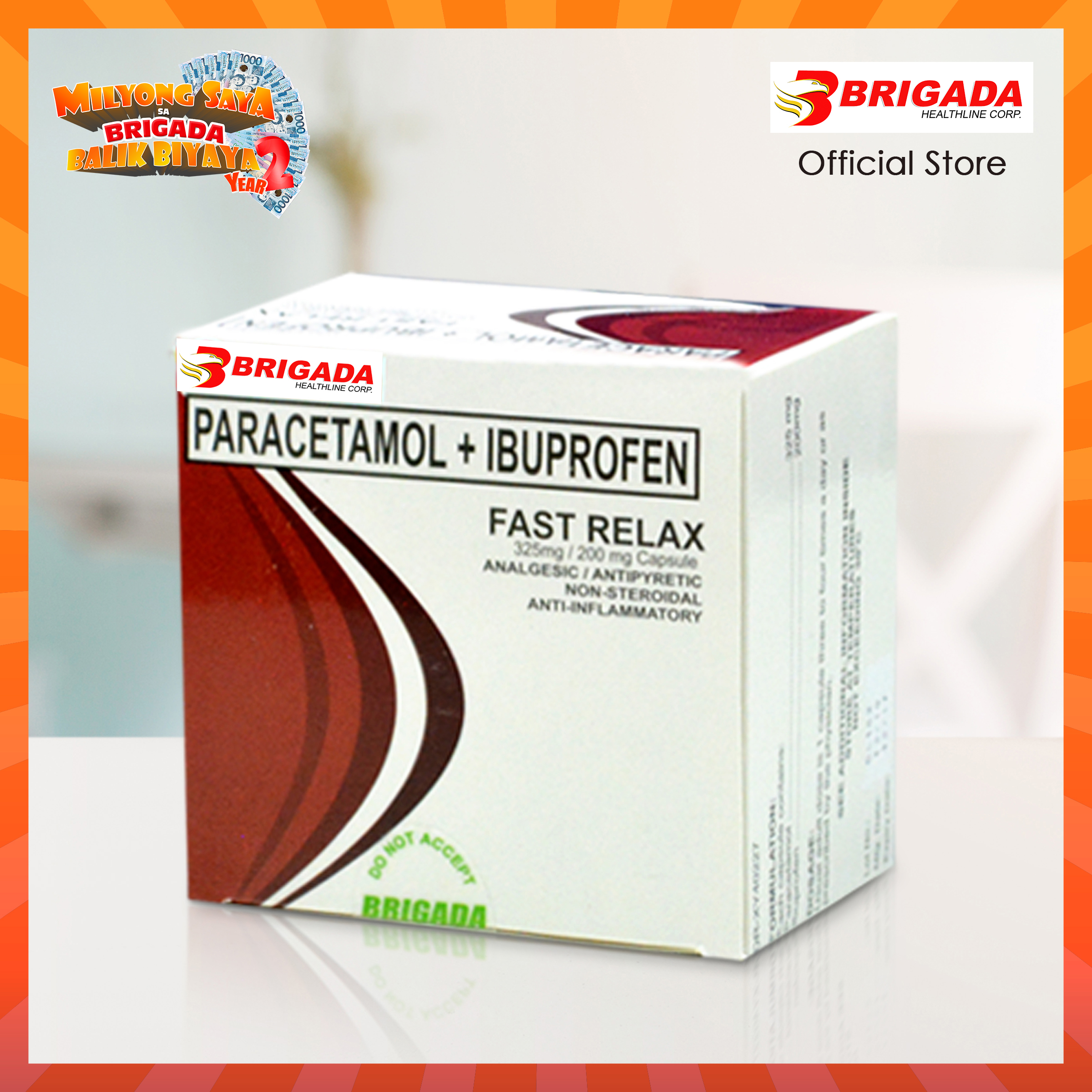 Fast Relax Paracetamol + Ibuprofen Box of 100's Lazada PH