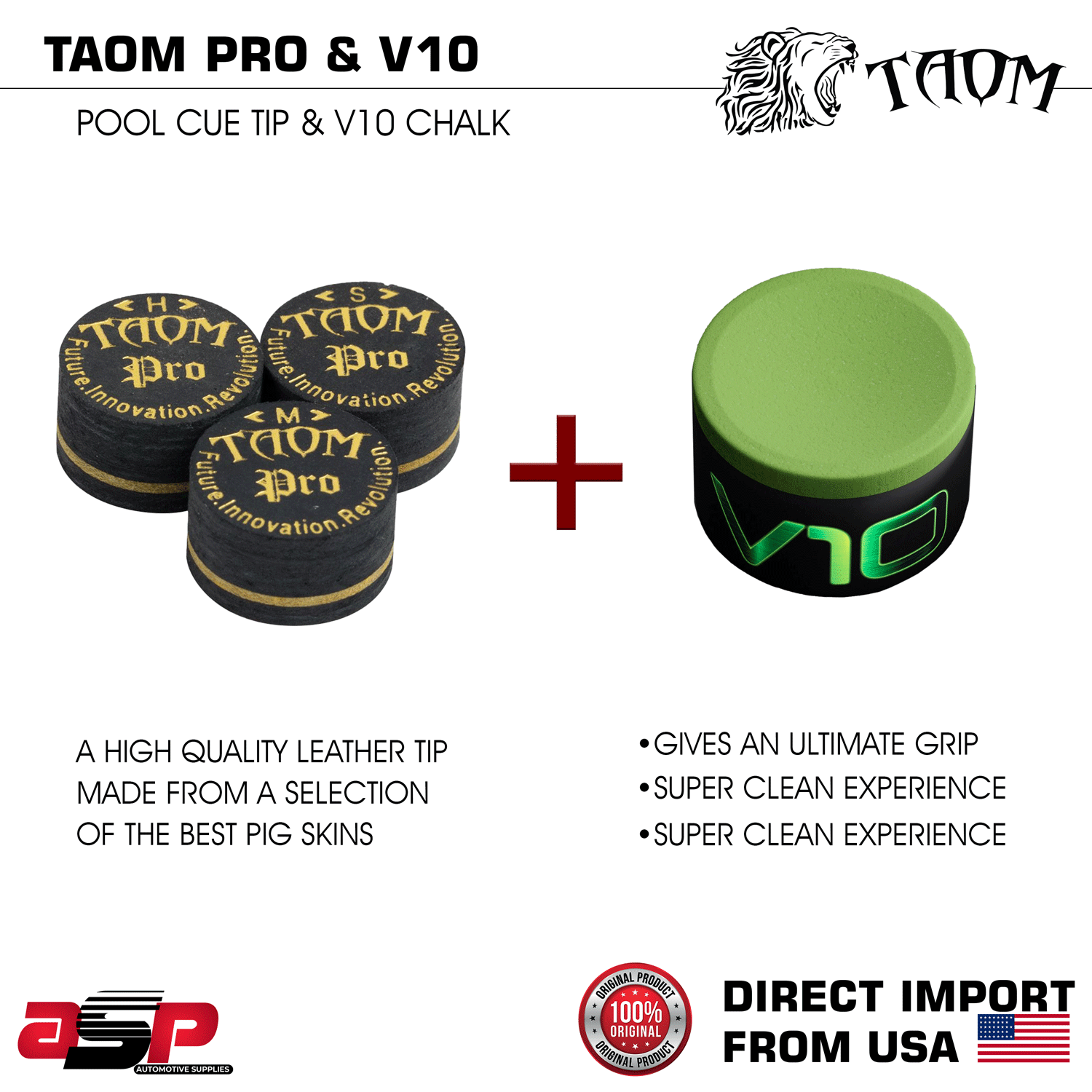 TAOM V10 Chalk Green TISA NG TAKO and TAOM PRO CUE TIP BUNDLE Lazada PH