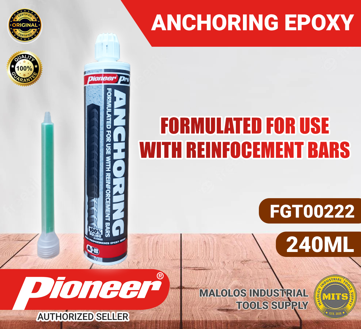 Pioneer Pro Anchoring Epoxy 240ml Cartridge Lazada PH