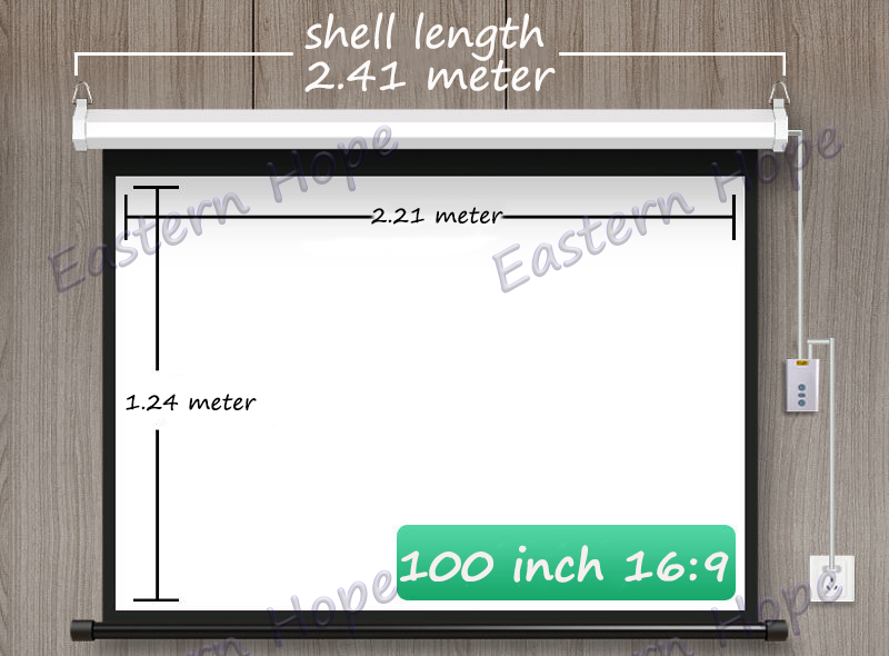 100 inch 84 inch 72 inch Electric Projector Screen Projector Screen