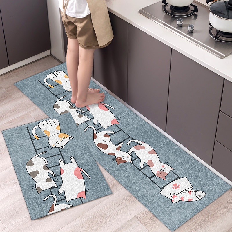 40*120 & 40*60 Cm, Kitchen Mat,Anti Slip, Red, Rubber, Standard