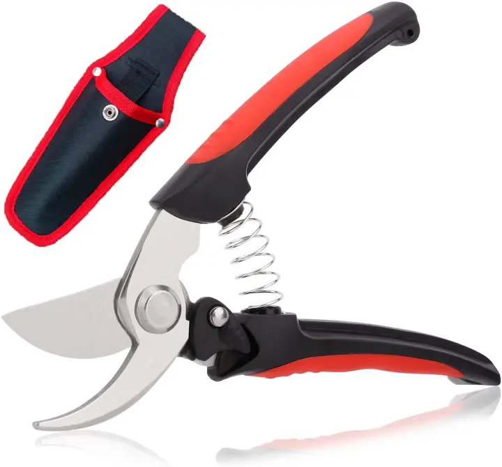 Pruning Shears Premium Heavy Duty Stainless Steel Ultra Sharp Multi Purpose Hand Pruning Scissors Snip Leaf Trimmer Branch Clippers With Handle For Garden Free Pruner Holster Hanging Pouch Lazada Ph