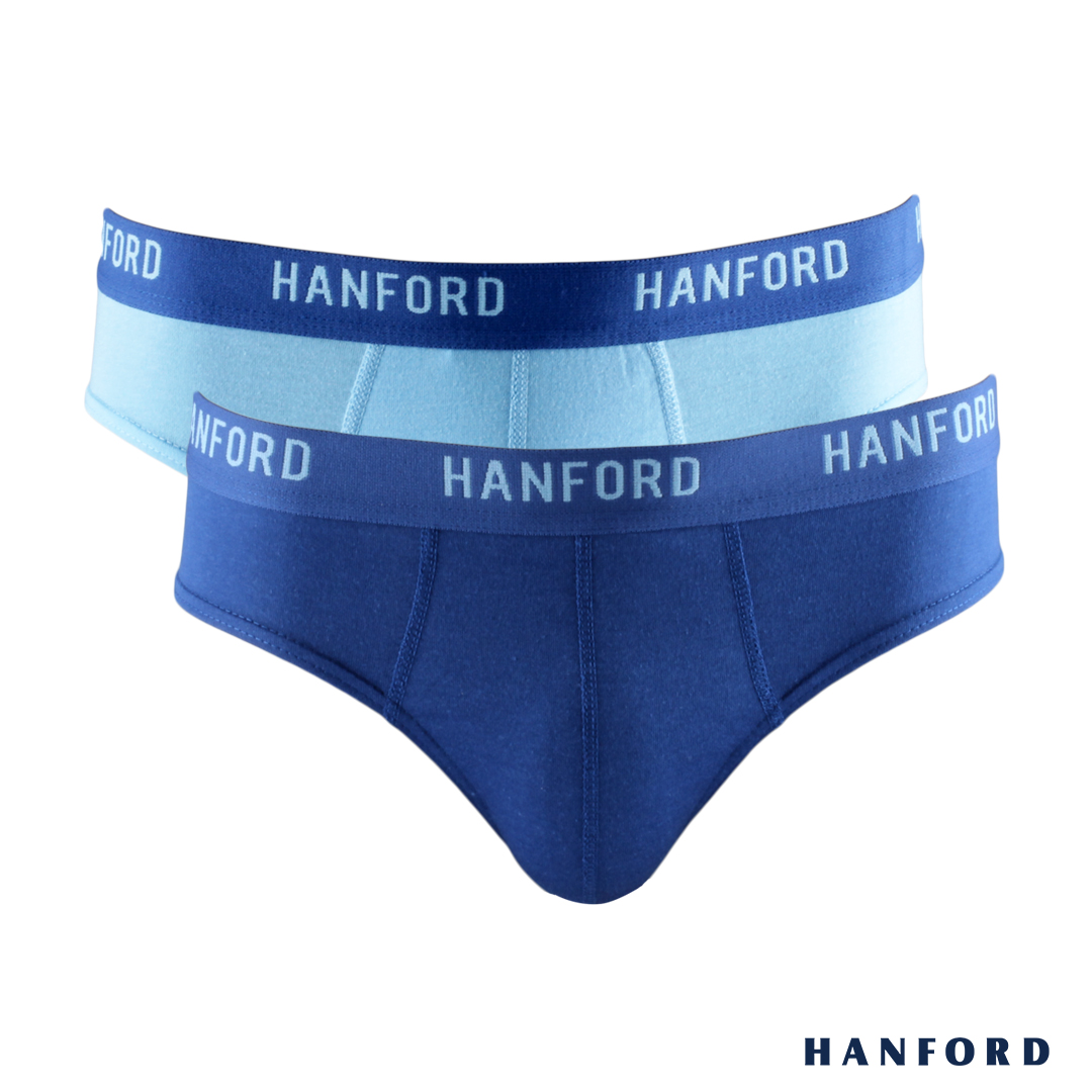 Hanford Men Premium Ribbed Cotton w/ Contrast Stitch Briefs - Black (3 –  HANFORD