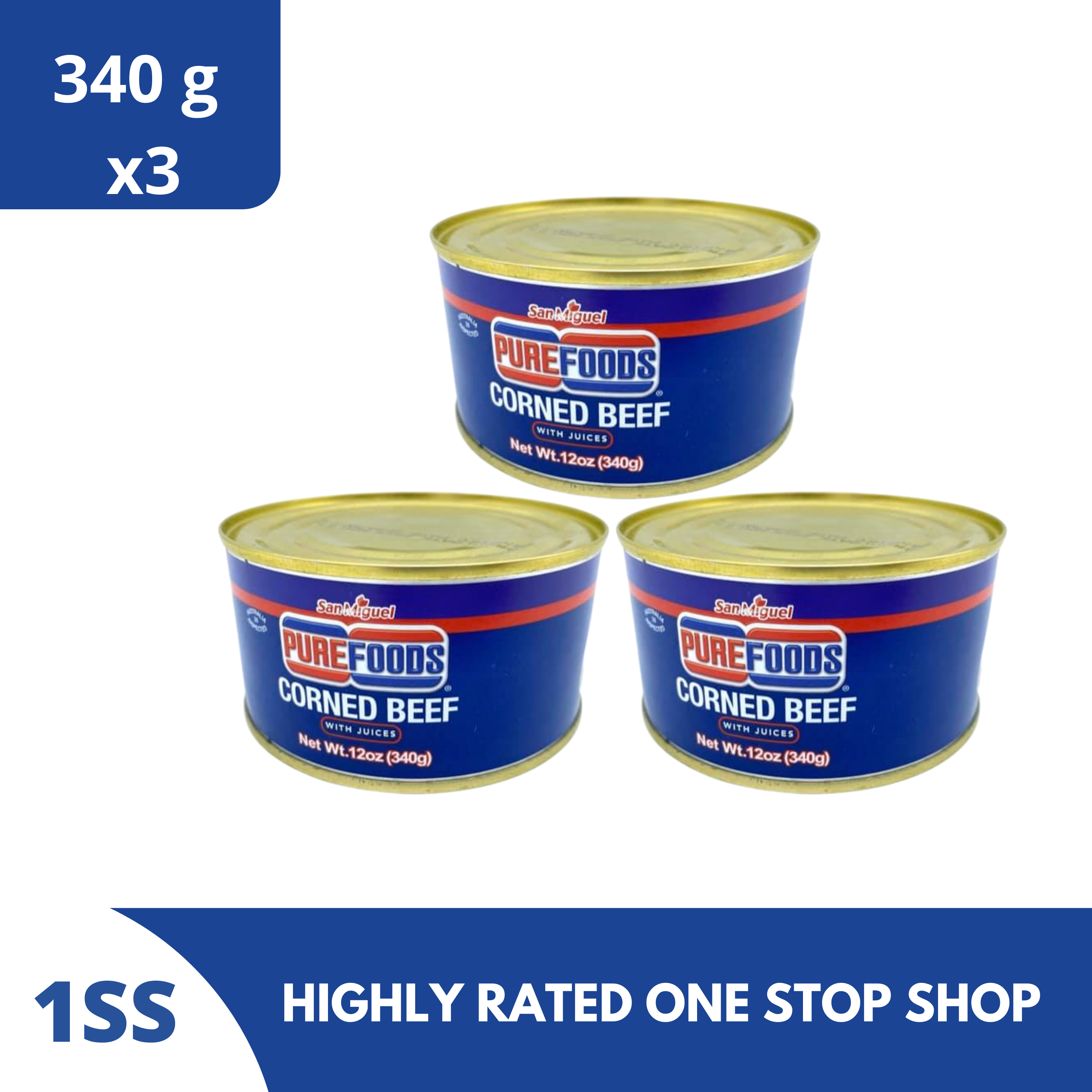 Purefoods Corned Beef with juices, 340g set fo 3 Lazada PH