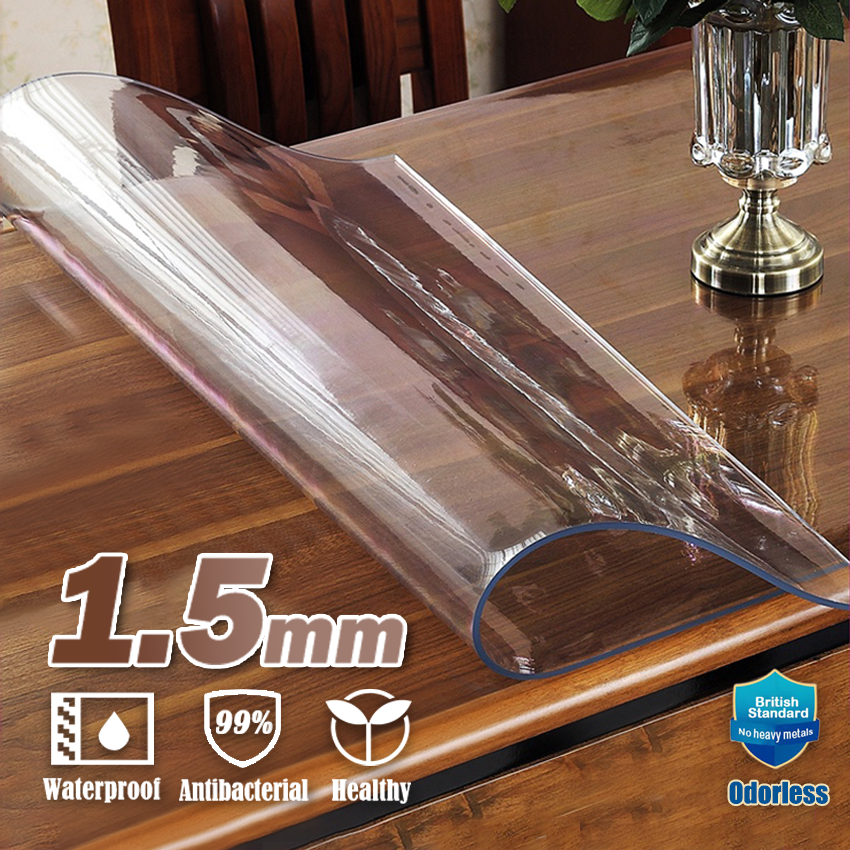 🔥2024 Thicken PVC Table Cloth Cover 100%Antibacterial 3mm/2mm/1.5mm 4/6 ...