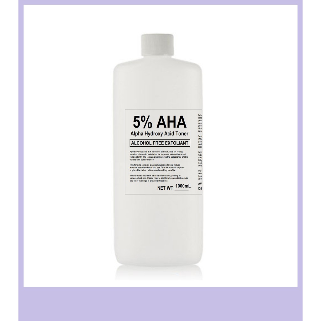 5 AHA TONER Alpha Hydroxy Acid Solution Liter Alcohol Free Lazada PH