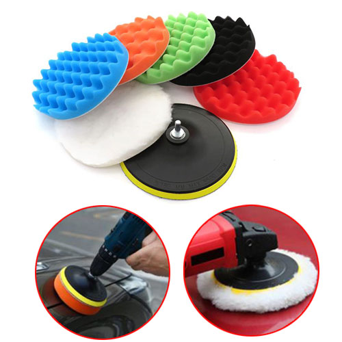 POLISHER FOAM New 6Pcs/Set Car Polishing Pad Sponge Buffing Waxing