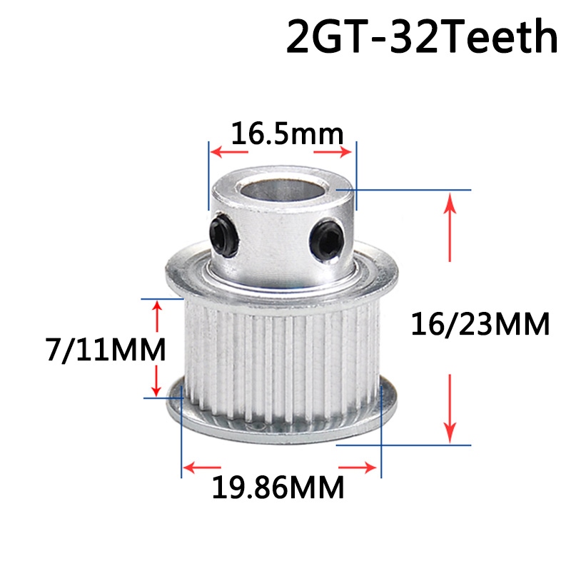 GT2 Idler Timing Drive Pulleys 24 Teeth Bore 4/5/6/6.35/8/10mm For 6mm Belt CNC 