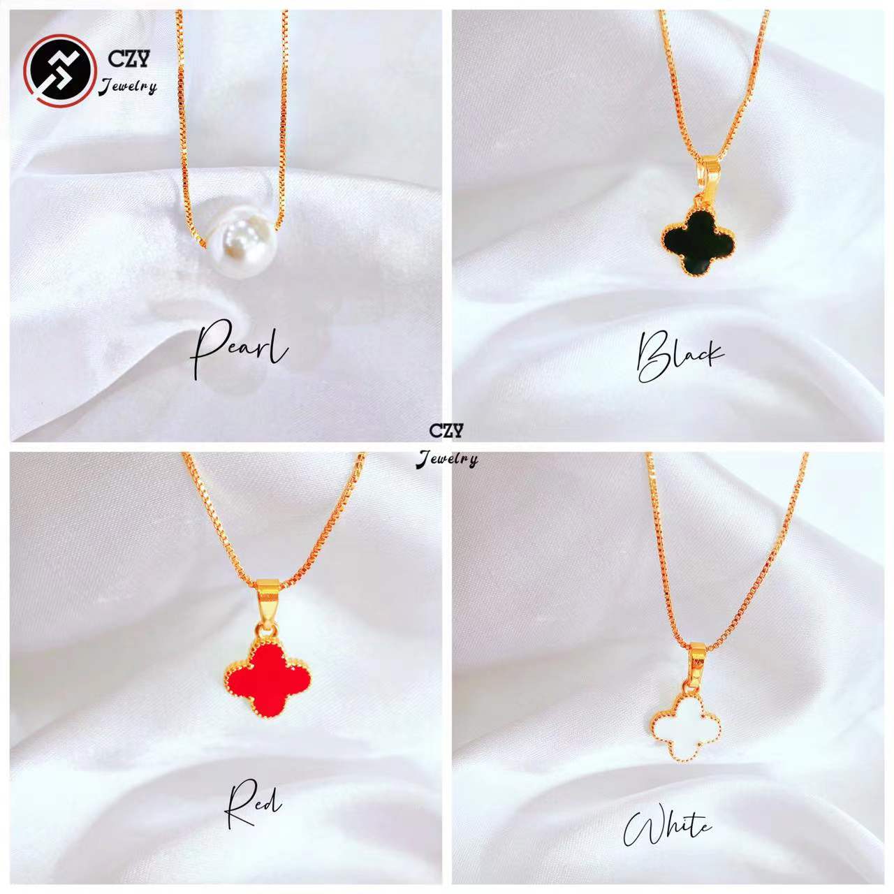 4-Leaf Clover Pendant / Necklace in 24k Gold