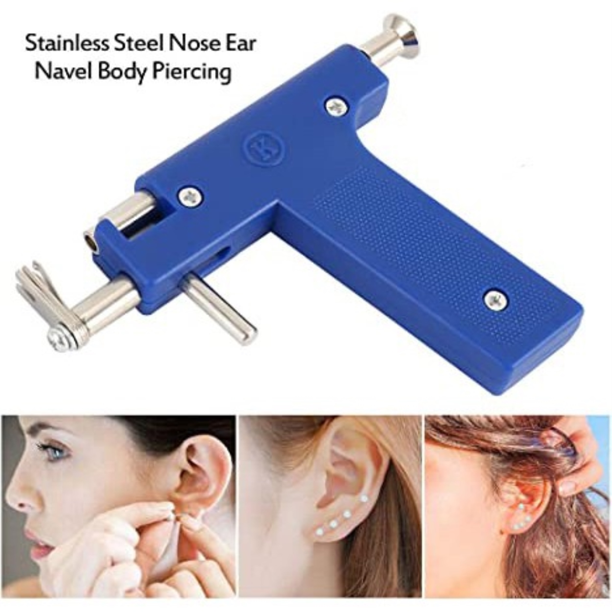 Professional Ear Piercing Gun Tool Set 98pcs Ear Studs Steel Ear Nose ...