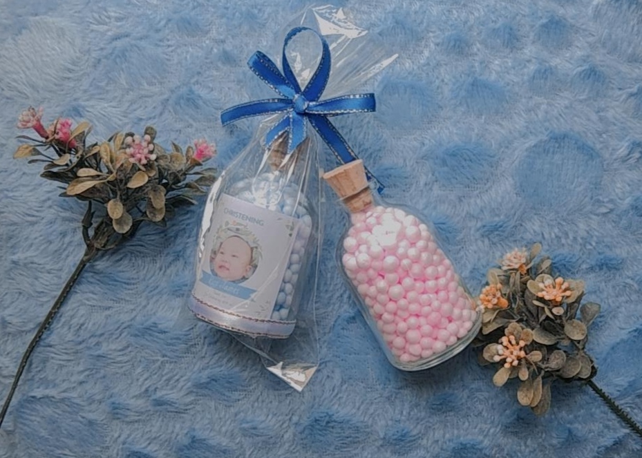 Customized Mini Bottle Souvenirs for Baptismal Birthdays Partys ( 10