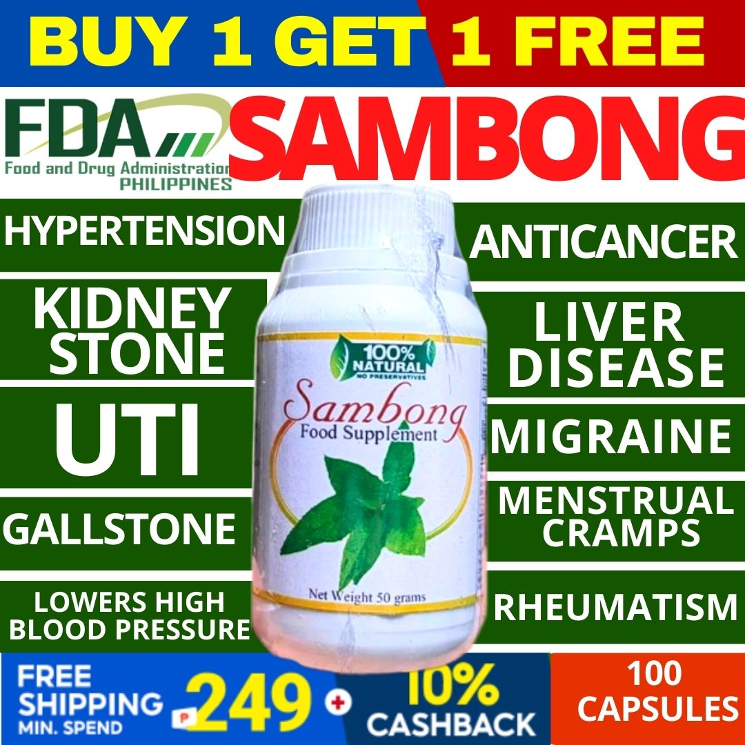 ORIGINAL SAMBONG CAPSULE ORIGINAL 100 CAPSULES 500mg Pure Natural Sambong Powder Herbal Medicine