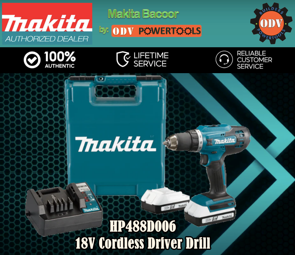 Makita HP488D006 Cordless Driver Drill 18V ODV POWERTOOLS Lazada PH