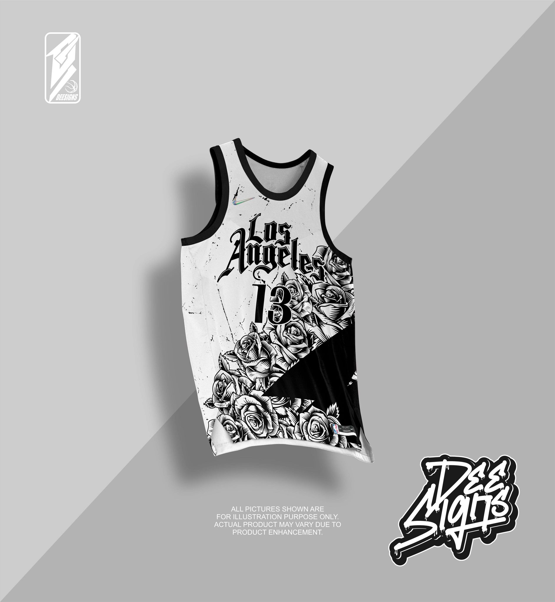 lakers black and white jersey
