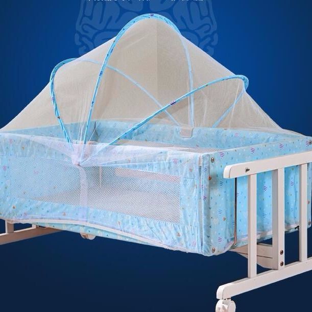 [COD]Solid Wood Crib Portable Baby Crib Can Swing 02 Year Old Baby