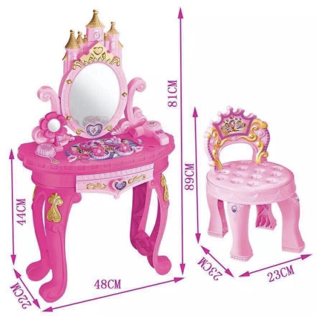 Lcmall Disney Princess Aurora Makeup Kidsdream Mirror Dressertoy Mxkids Dressing Table Lazada Ph
