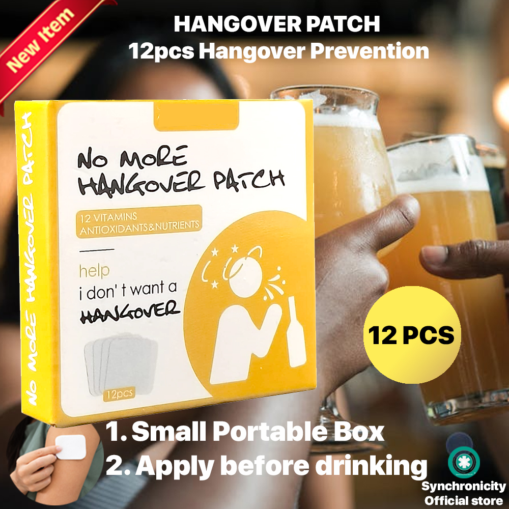 Hangover Patches 12pcs Party Pads Hangover Prevention Patch with Vitamins and Antioxidants