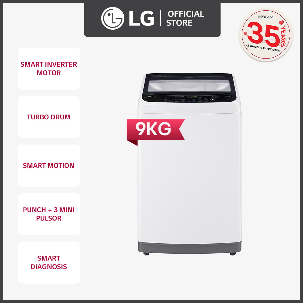 LG Washing Machine Top Load Smart Inverter 9.0kg Wash Capacity