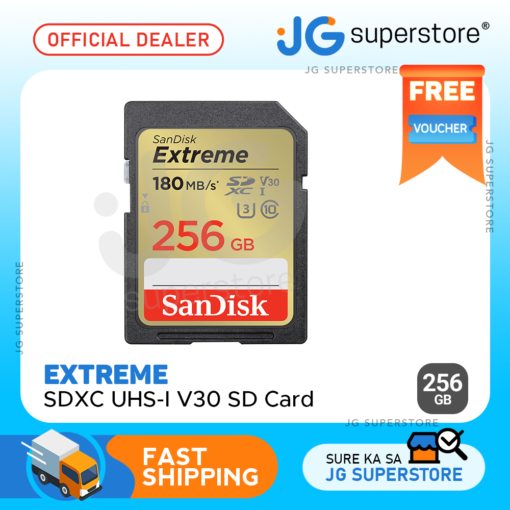 SanDisk Extreme SD Card 128GB 256GB UHSI SDXC Class 10 with 180MB/s