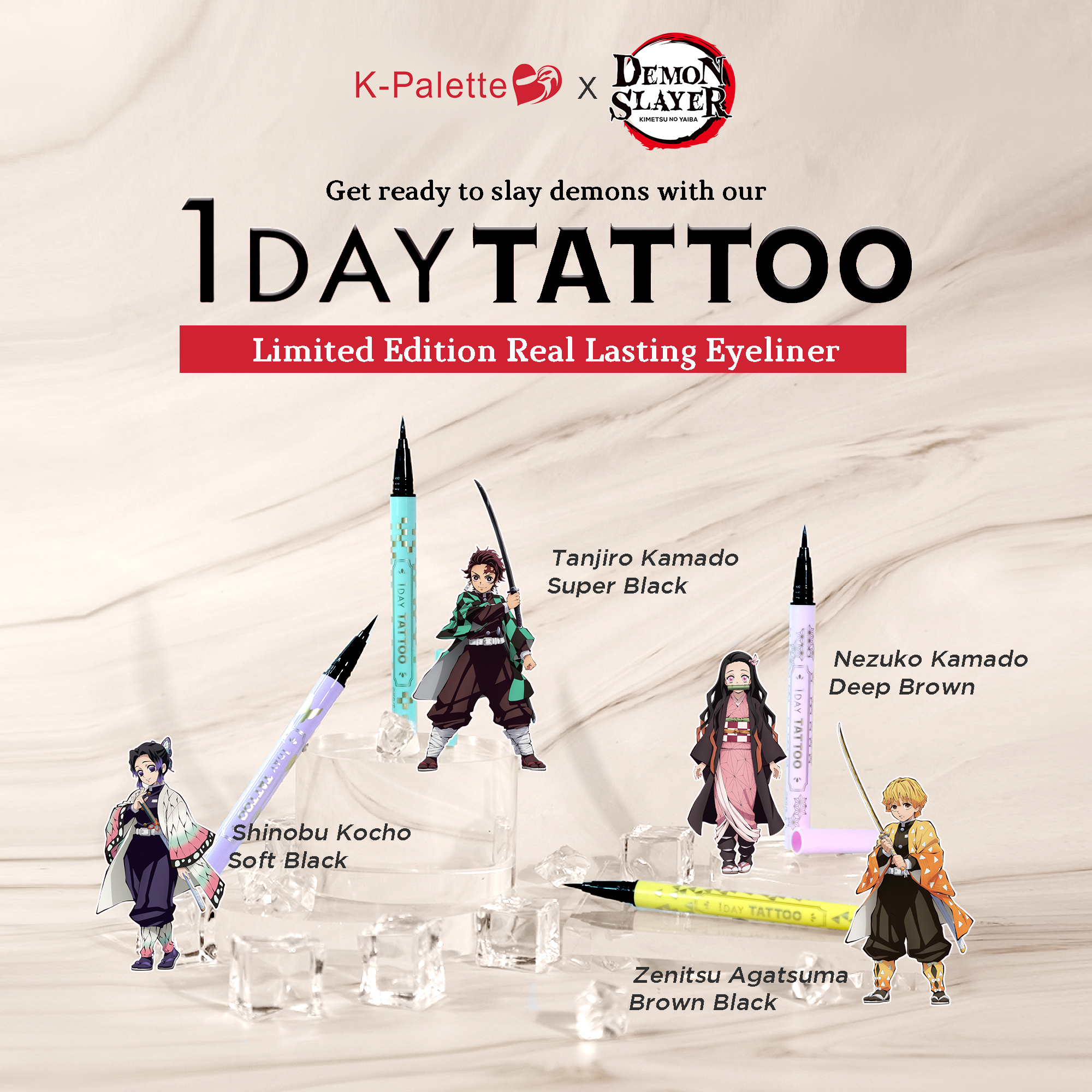K-PALETTE Kimetsu No Yaiba Anime 1 Day Tattoo Real Lasting