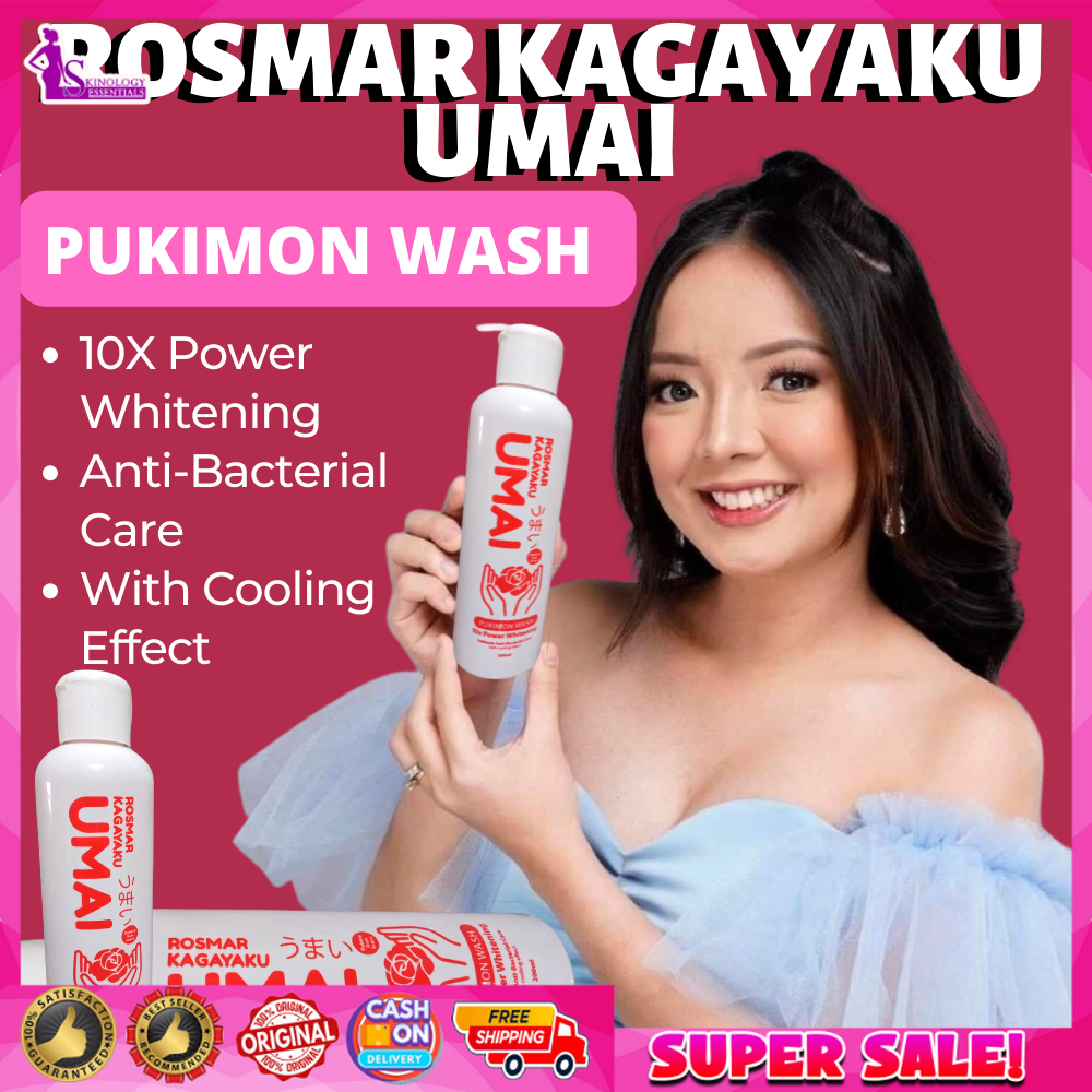ROSMAR KAGAYAKU UMAI PUKIMON WASH 10X POWER WHITENING ANTI BACTERIAL
