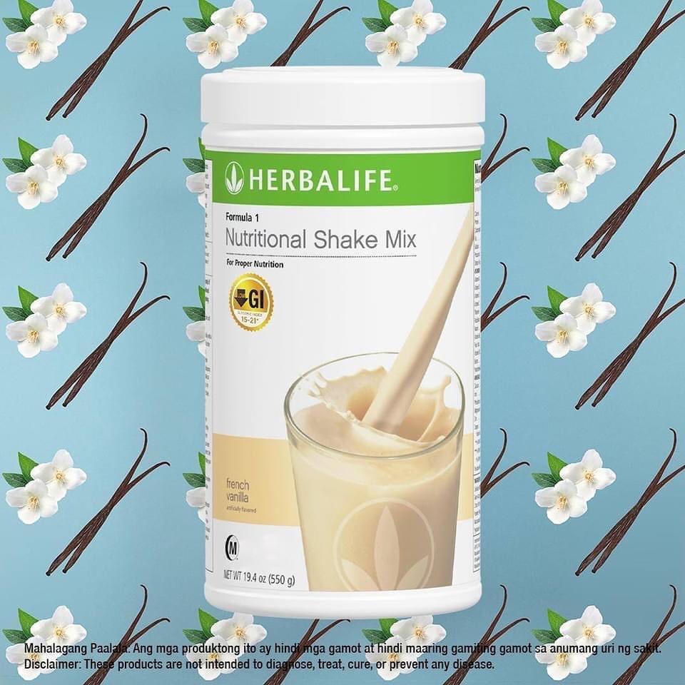 Herbalife F1 Nutritional Shake Mix Canister 550g Choco Vanilla Cookies Wild Berry Dulce