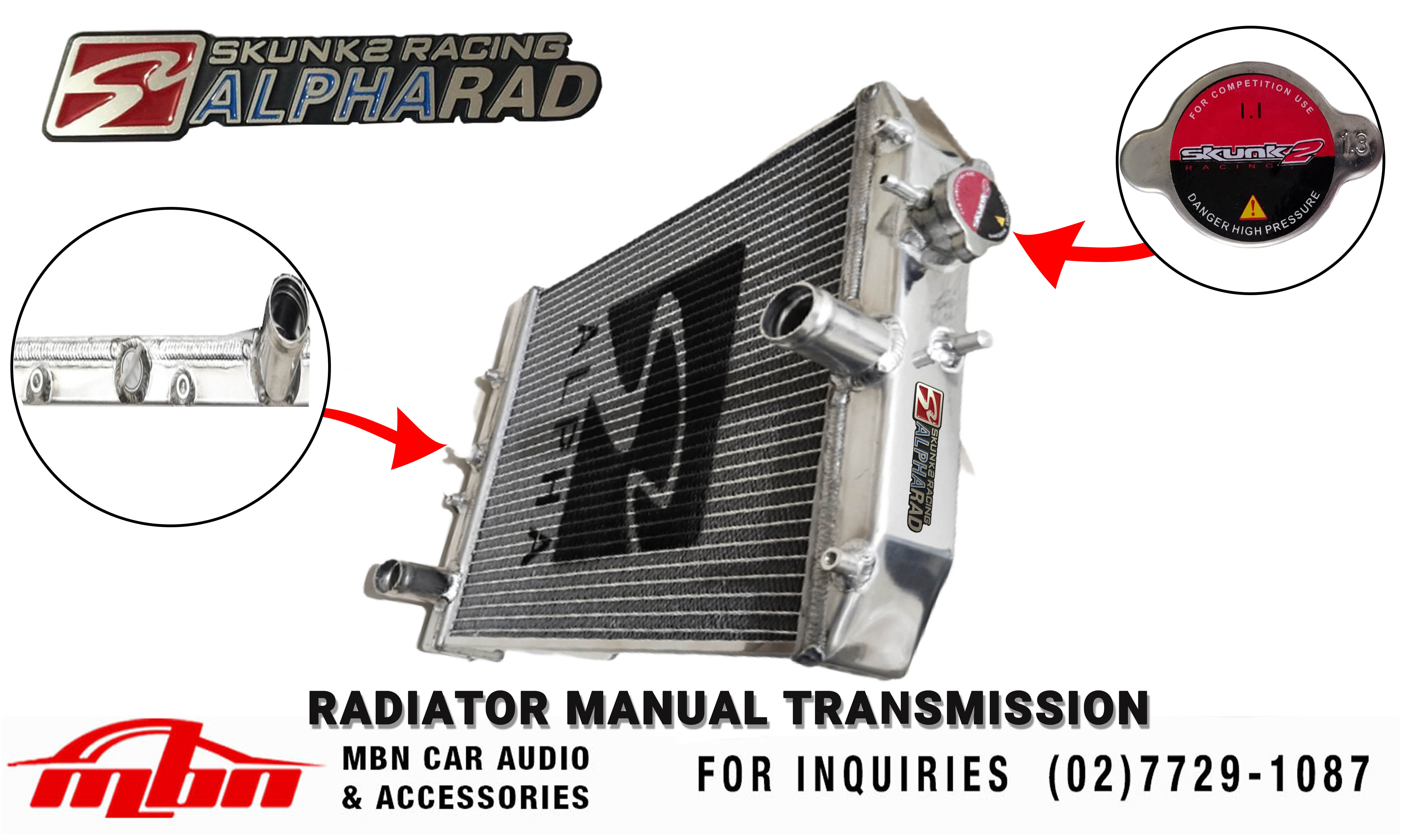 Alpha Radiator Full Aluminum SKUNK2 for Honda Civic DOHC SOHC (EK,EG ...