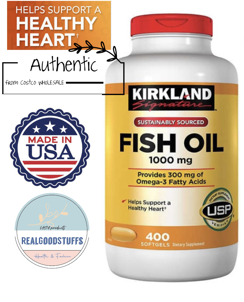 Kirkland Fish Oil 1000mg., 400 Softgels ,authentic, original, Heart