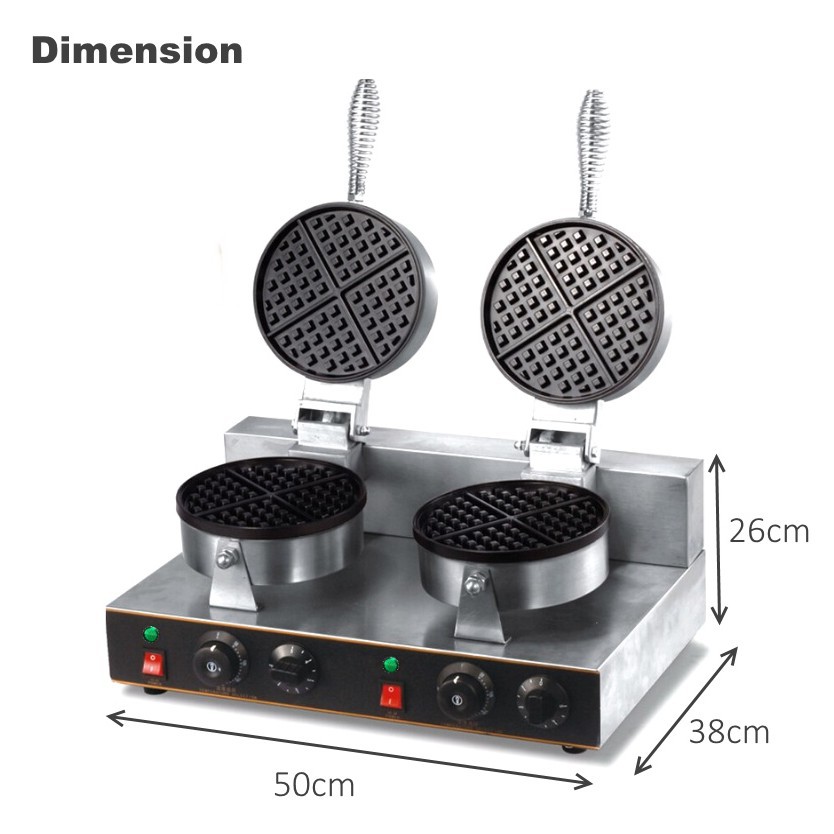 Single Head Dual Head Electric Waffle Maker Temperature Adjustable