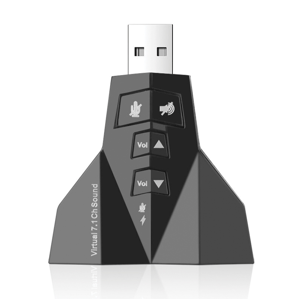 USB 7.1 Channel Sound Adapter Triangle - Black | Lazada PH