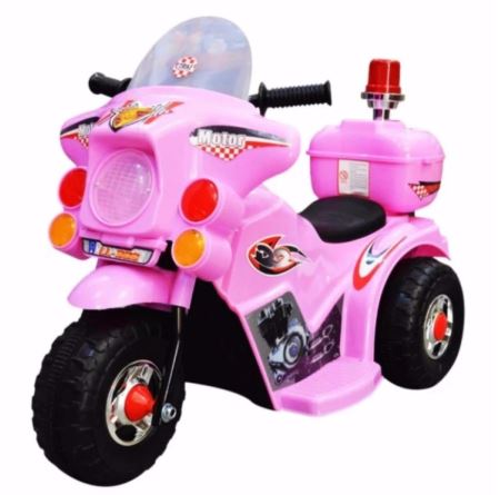 pink toy motorbike