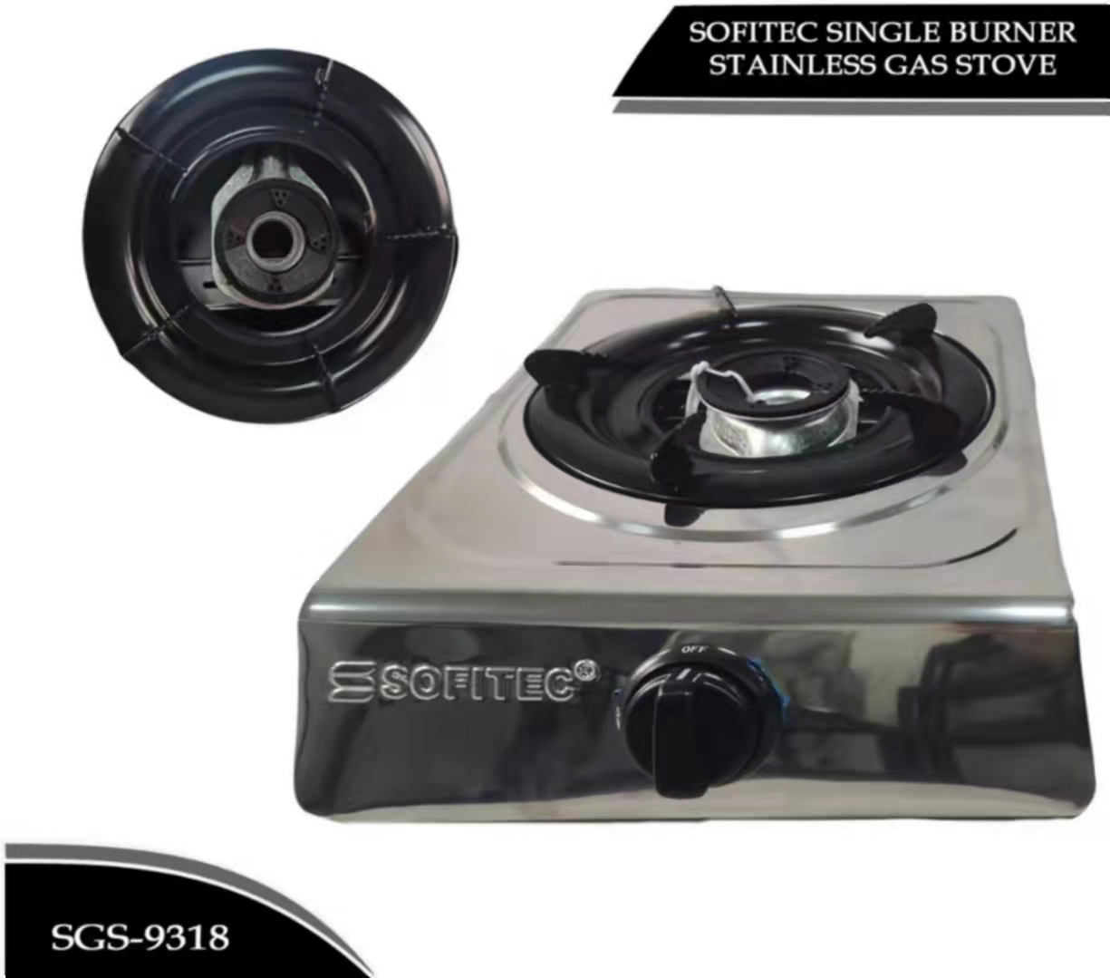 GAS Stove SOFITEC Heavy Duty Single Burner Stainless Stove Single