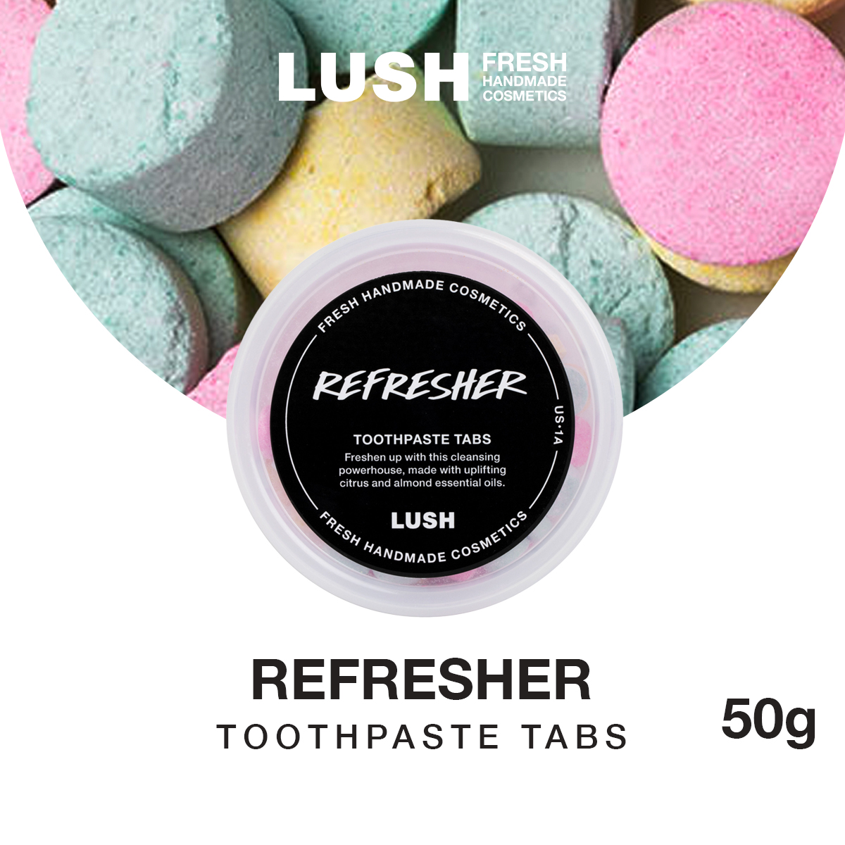 LUSH Refresher Toothpaste Tabs 50g (Stain Removal) (Whitening) Lazada PH