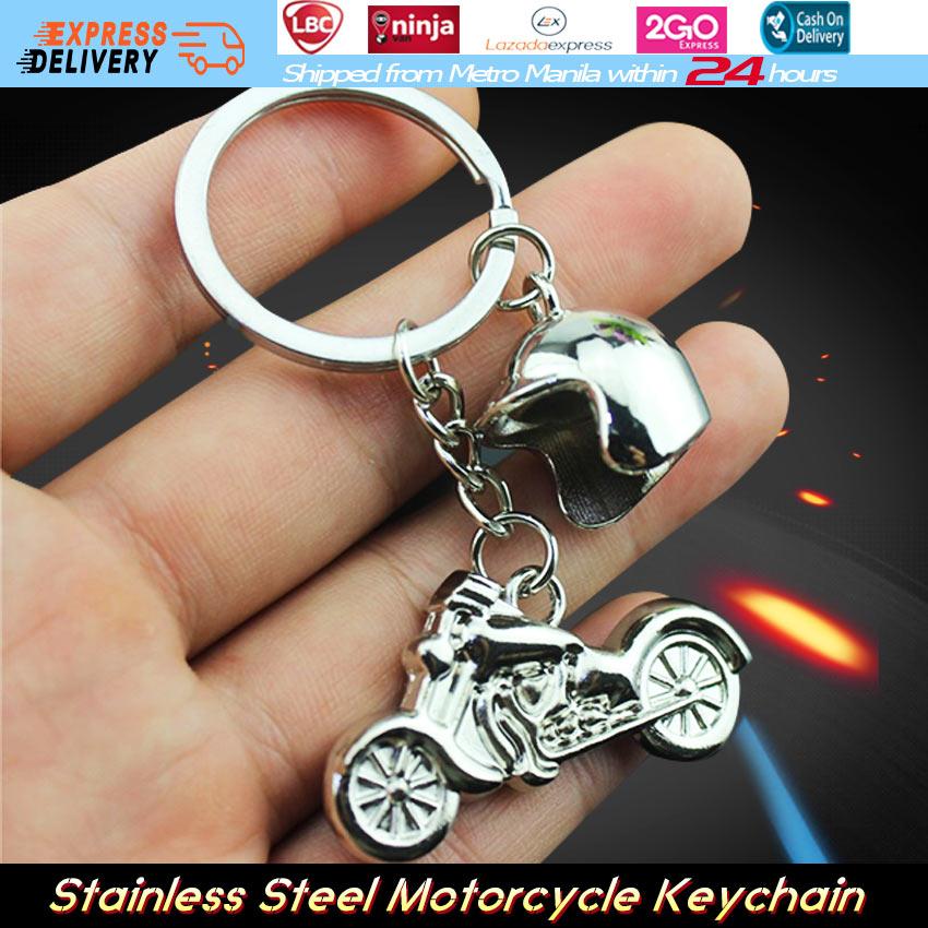 KKY Best 1PC Metal Motorcycle Key Chain Fit for Harley Davidson Emblem Keychain Silver