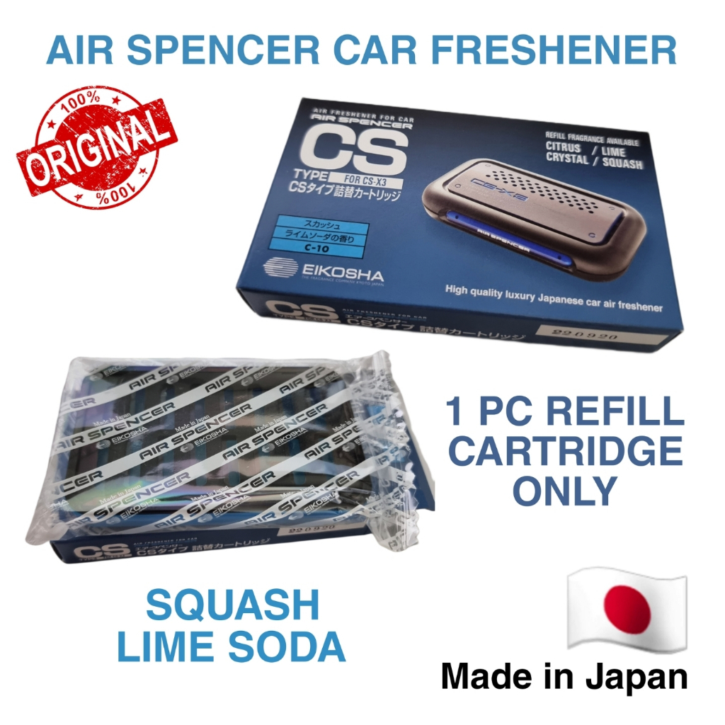 AIR SPENCER Air Freshener for Car CSX3 Squash Lime Soda Made in Japan