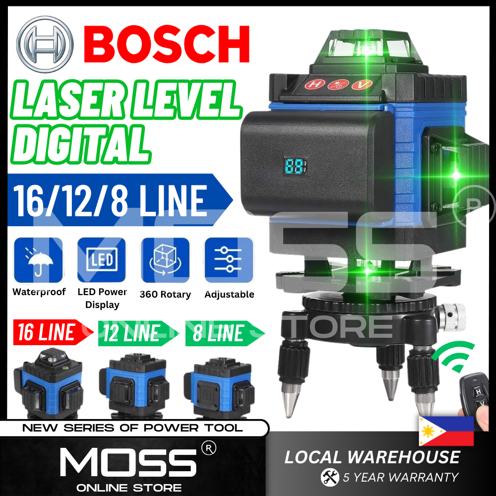 BOSCH 4D 12 Line 16 Line Laser Level Digital SelfLevelling 3D 4D 360