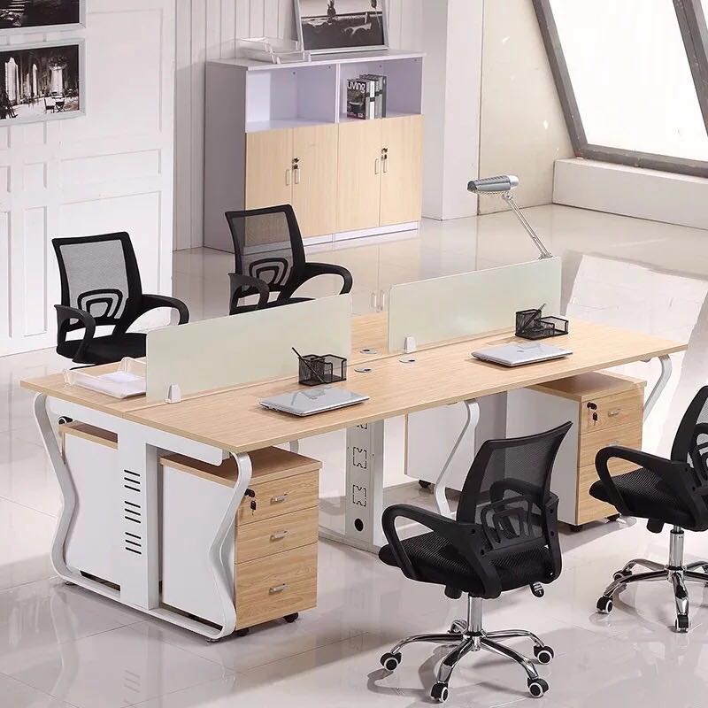 Office Table 4 Person Butterfly Foot With Partition Lazada Ph