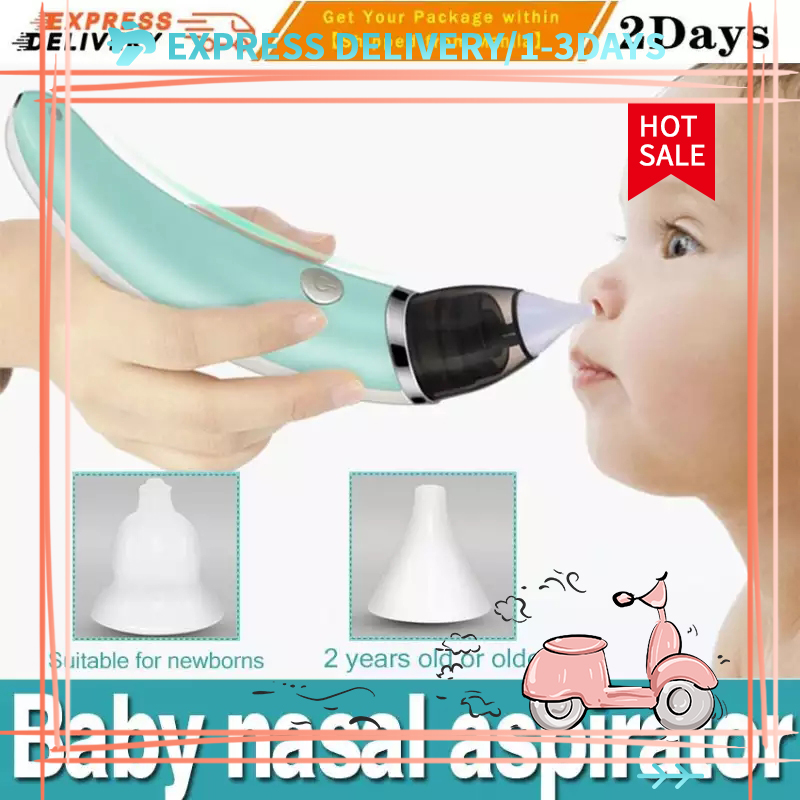 【1 year warranty+With 2 Nozzles】USB Chargeable Baby Nasal Aspirator For ...